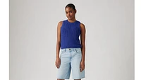 Sunrise Cotton Linen Crochet Tank Top