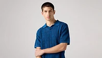Open Collar Sweater Polo