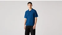 Open Collar Sweater Polo