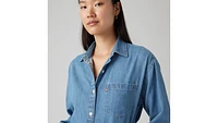 Harlie Boyfriend Linen+ Denim Shirt