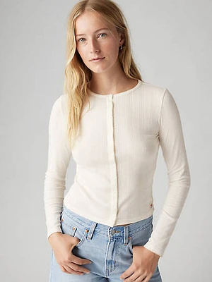 Dry Goods Women's Pointelle Long Sleeve T-Shirt