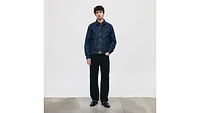 Lightweight Pleated Blouse Trucker Jacket