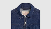 Lightweight Pleated Blouse Trucker Jacket