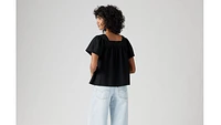 Ambre Cotton Linen Babydoll Blouse
