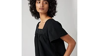 Ambre Cotton Linen Babydoll Blouse
