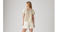 Ambre Cotton Linen Babydoll Tank Top