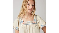 Ambre Cotton Linen Babydoll Tank Top