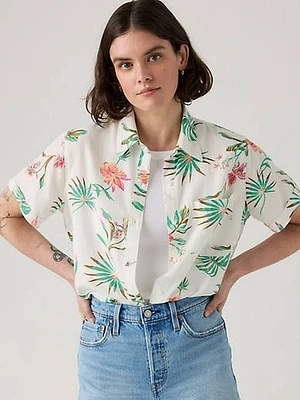 Darlene Linen Blend Short Sleeve Shirt