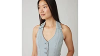 Bria Denim Halter Top