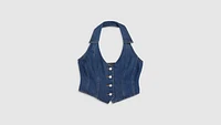 Bria Denim Halter Top