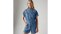 Short Sleeve Surplus Romper