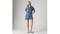 Short Sleeve Surplus Romper