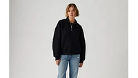 1/4 Zip Quilted Fleece Sweatshirt