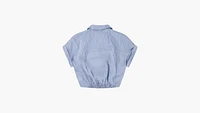 Twist Button Up Top Big Girls S-XL
