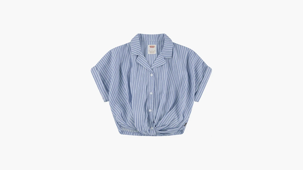 Twist Button Up Top Big Girls S-XL