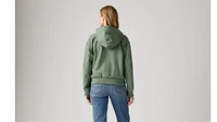 Relaxed Hooded Bomber Jacket