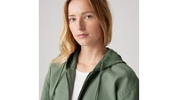 Relaxed Hooded Bomber Jacket