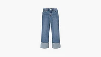 Wide Leg Deep Cuff Jeans Big Girls 7-16