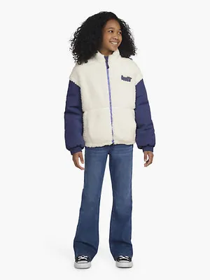 Boxy Fit Sherpa Jacket Big Girls S-XL