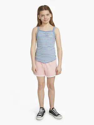 Striped Ribbed Tank Top Big Girls S-XL