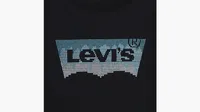 Levi's® Glitter Batwing Logo Long Sleeve T-Shirt Little Girls 4-6x