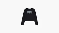 Levi's® Glitter Batwing Logo Long Sleeve T-Shirt Big Girls 7-16