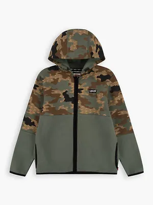 Levi's® Camo Colorblocked Zip Up Little Boys Hoodie 4-7