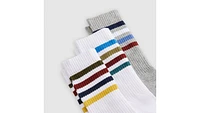 Retro Striped Athletic Crew Socks