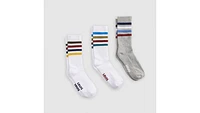 Retro Striped Athletic Crew Socks