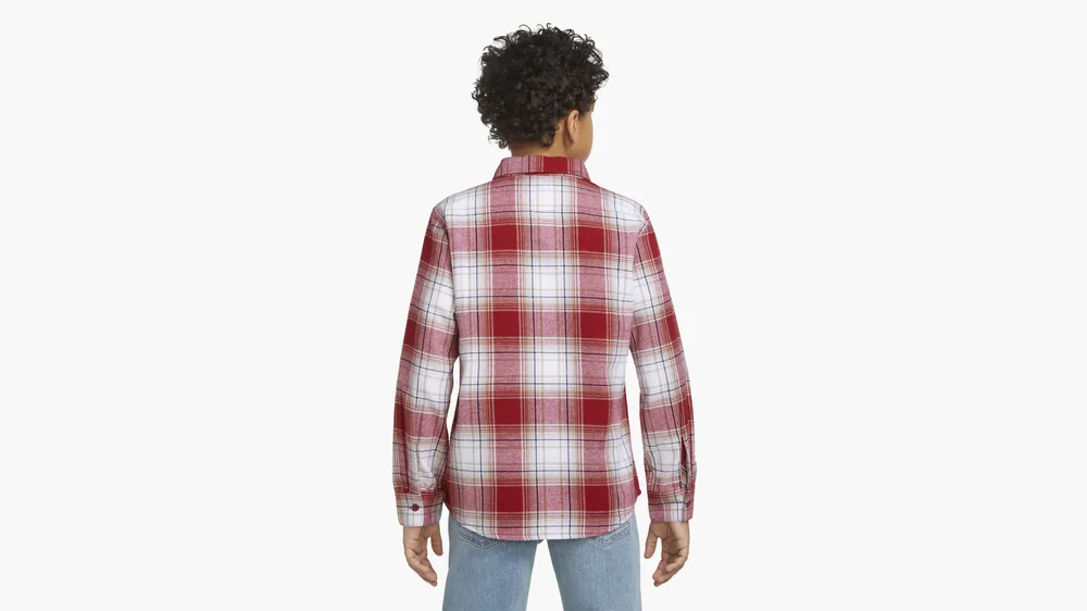 Long Sleeve Flannel Shirt Big Boys S-XL