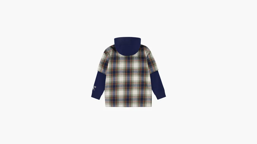 Hooded Woven Shirt Big Boys 8-20