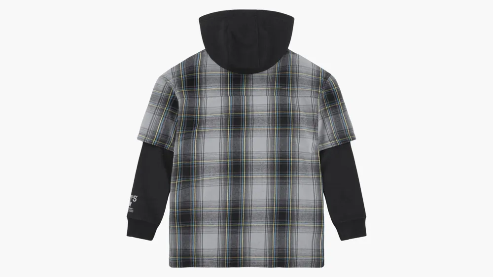 Hooded Woven Shirt Big Boys 8-20