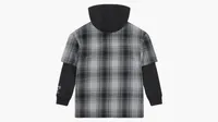 Hooded Woven Shirt Big Boys 8-20