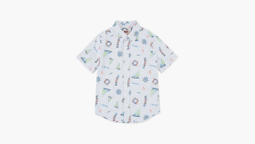 Slub Texture Woven Shirt Little Boys 4-7x