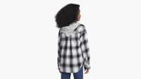 Hooded Woven Top Big Girls 7-16