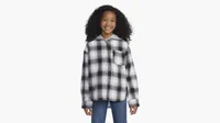 Hooded Woven Top Big Girls 7-16