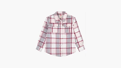 Oversized Plaid Shacket Big Girls 7-16