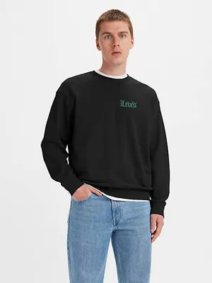 Relaxed Graphic Crewneck Sweatshirt