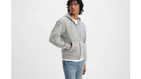 Relaxed Graphic Zip Up Hoodie Sweatshirt