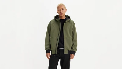 Soft Shell Hoodie Bomber Jacket