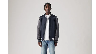 Lightweight Colorblock Varsity Jacket