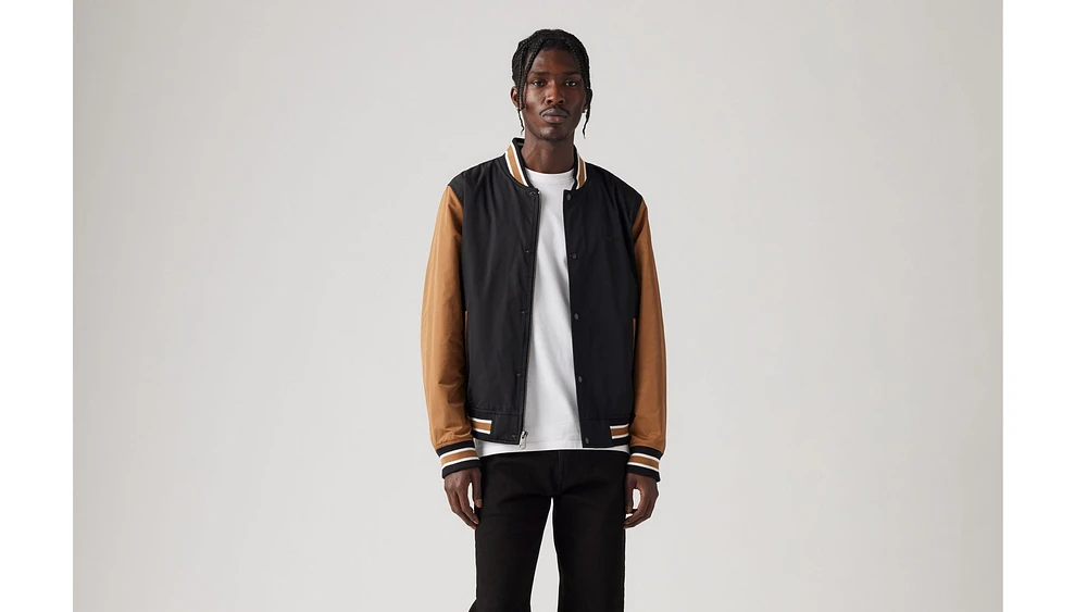 Lightweight Colorblock Varsity Jacket