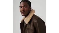 Aviator Bomber Jacket with Sherpa Collar