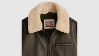 Aviator Bomber Jacket with Sherpa Collar