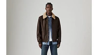 Aviator Bomber Jacket with Sherpa Collar