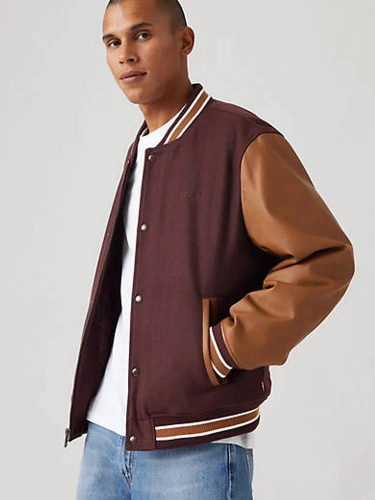 Mixed Media Varsity Jacket