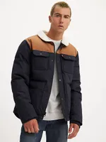 Quilted Sherpa Puffer Jacket