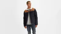 Quilted Sherpa Puffer Jacket