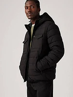 Hooded 2 Chest Pocket Puffer Jacket