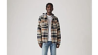 Cotton Plaid Sherpa Lined Shacket